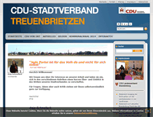 Tablet Screenshot of cdu-treuenbrietzen.de